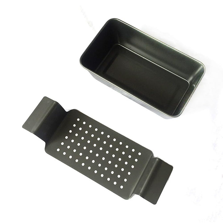 Hackbratenform mit Ablaufschale, 22,9 x 12,7 cm, grosse BPA-freie Ofen-Kastenform zum Backen, Brot,