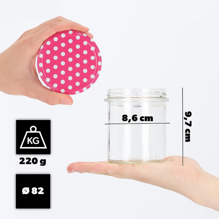 KADAX 10er Set Marmeladengläser 350ml TO82, Einmachgläser Vorratsgläser Mason Jar mit Schraubdeckel,