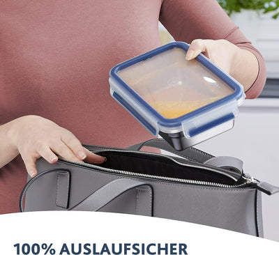 Emsa N11506 Clip & Close Edelstahl Frischhaltedose | rechteckig | Fassungsvermögen: 2,0 L | nachhalt