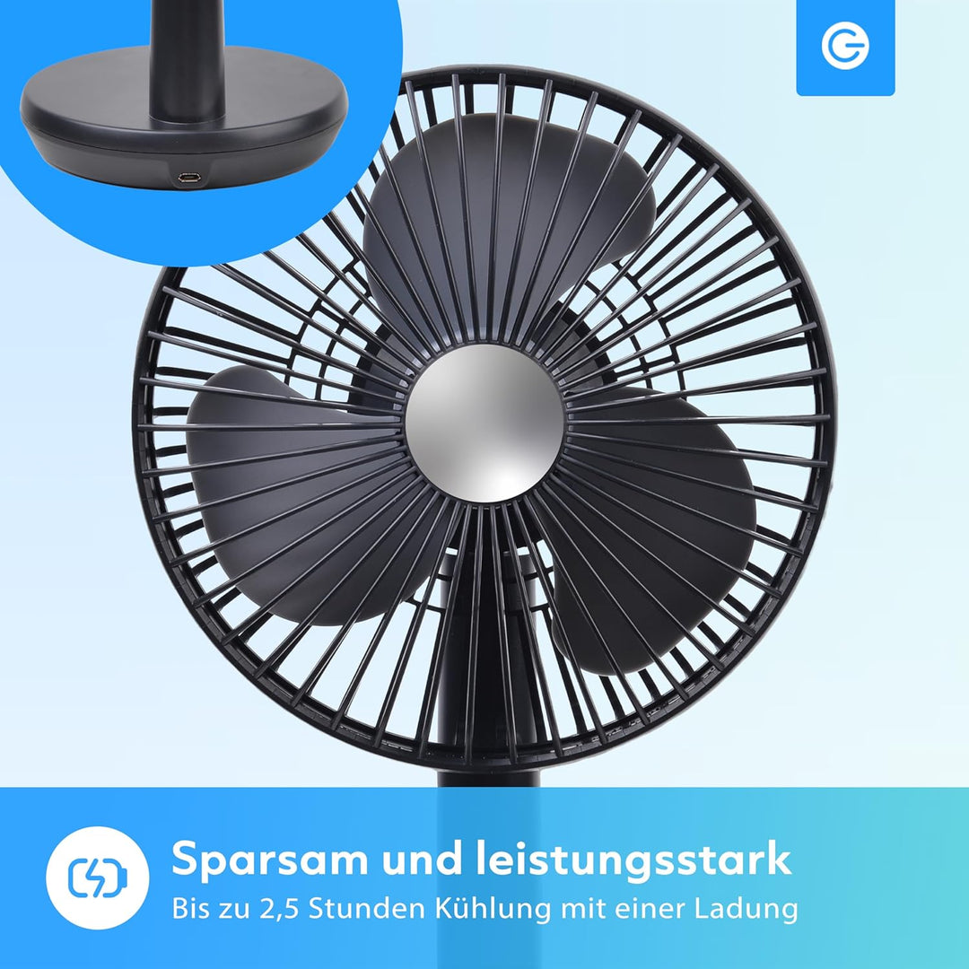 Silvergear Tischventilator - mattschwarz