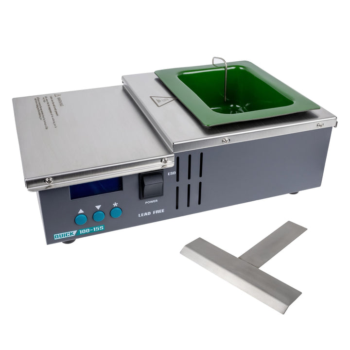 QUICK sensorgeregelter Löttiegel Titanium beschichtet 600 W Lötbad 98 x 121 mm 150-450°C für bleifre