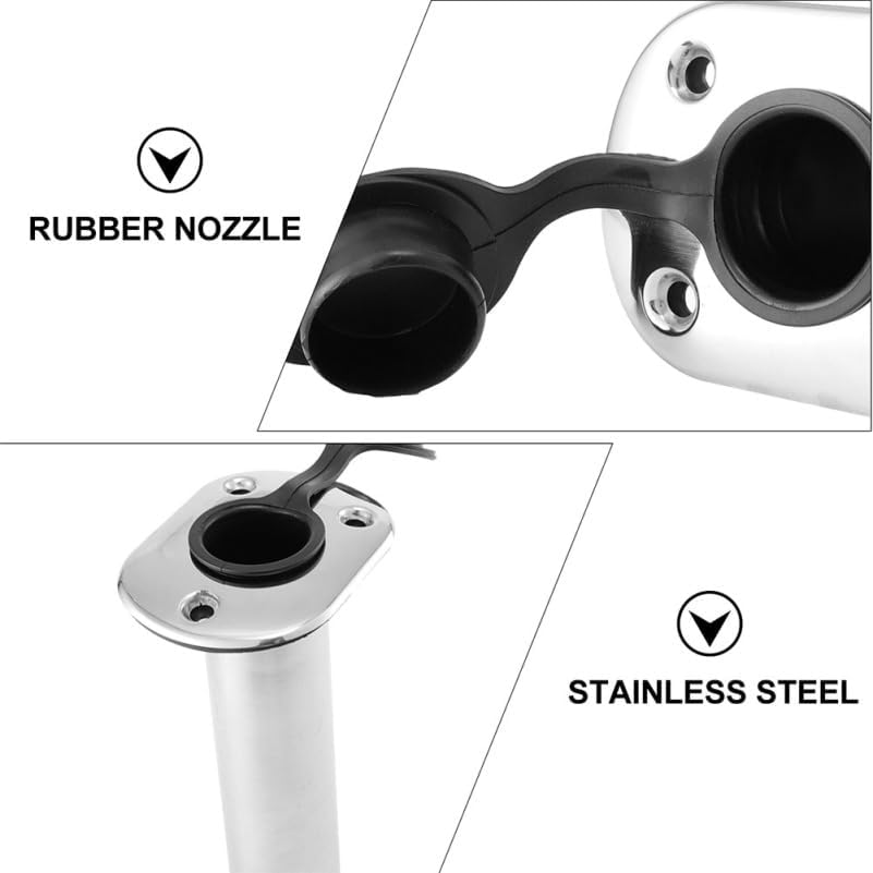Edelstahl Bootsrutenhalter 90° Einbau Angelrutenhalter für Boot und Yacht,