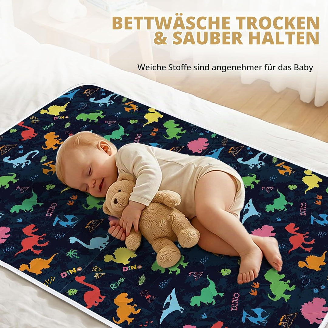 Dinosaurier-PIPI-Pads, Töpfchen-Trainingsbett-Pads, 100% wasserdicht und Bettnässtücher für Einzel-