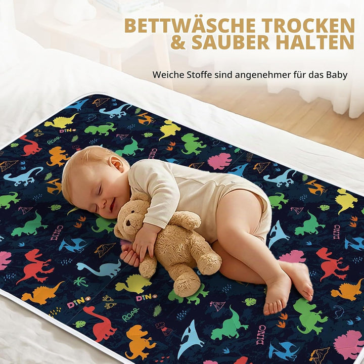 Dinosaurier-PIPI-Pads, Töpfchen-Trainingsbett-Pads, 100% wasserdicht und Bettnässtücher für Einzel-