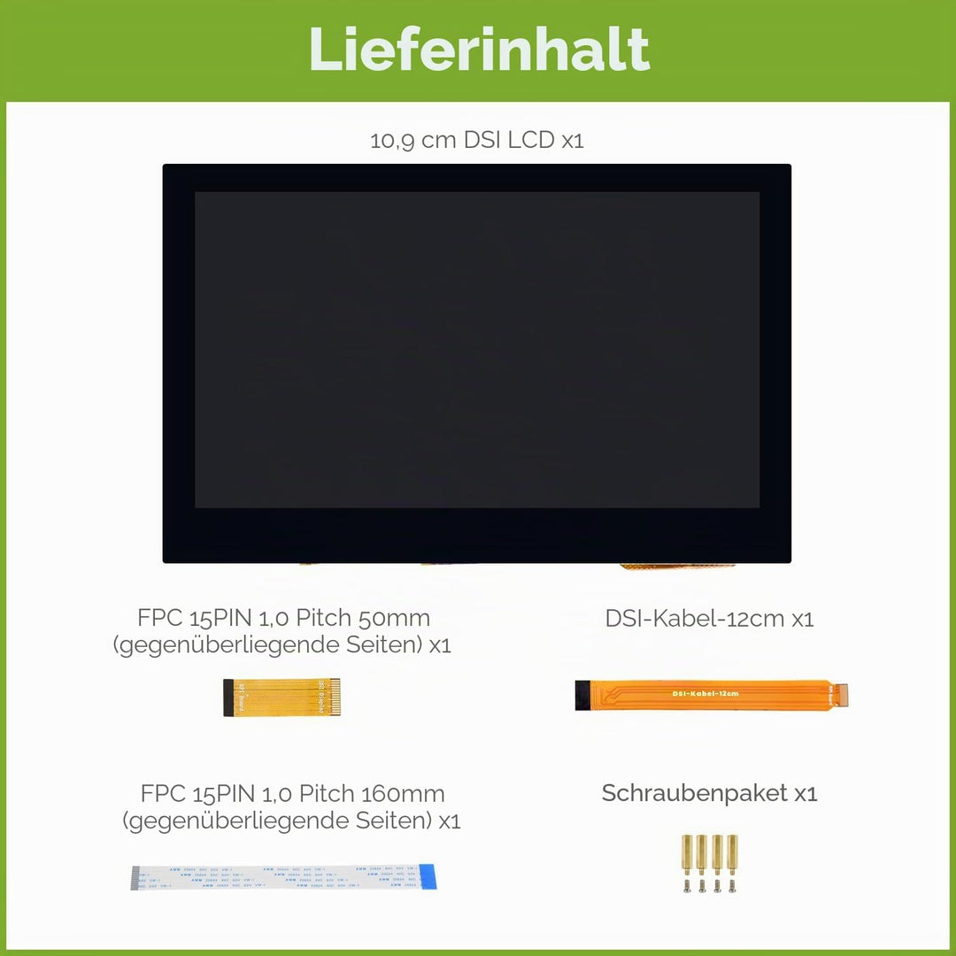 Waveshare 4.3inch LCD Capacitive Touch Display for Raspberry Pi 4B/3B+/3A+/3B/2B/B+/A+ 800×480 IPS W