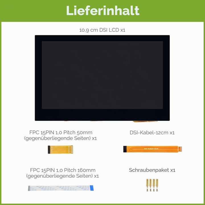 Waveshare 4.3inch LCD Capacitive Touch Display for Raspberry Pi 4B/3B+/3A+/3B/2B/B+/A+ 800×480 IPS W