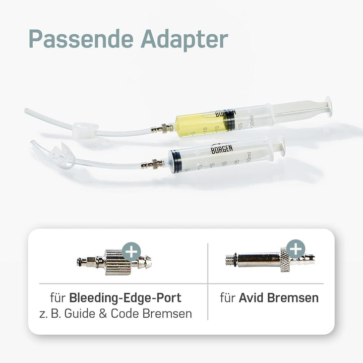 Borgen Entlüftungskit für Avid-Sram Schreibenbremsen - Bremsen entlüften für Avid Elixir UVM. Inkl.
