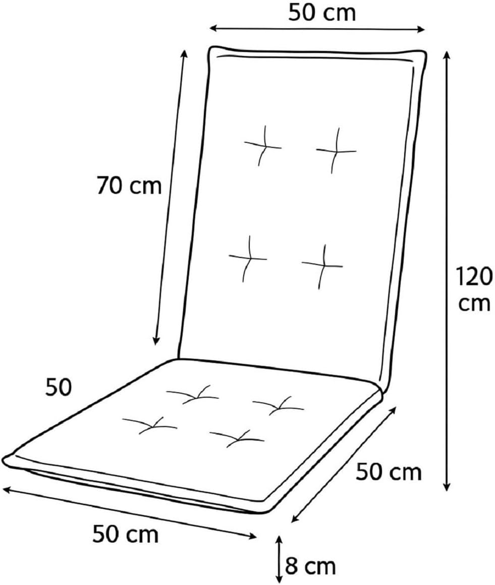 Madison , , Schaum und Vlies , A046 Hochlehner Auflage Basic Grey, ca. 123 x 50 x 8 cm, grau | ca. 1
