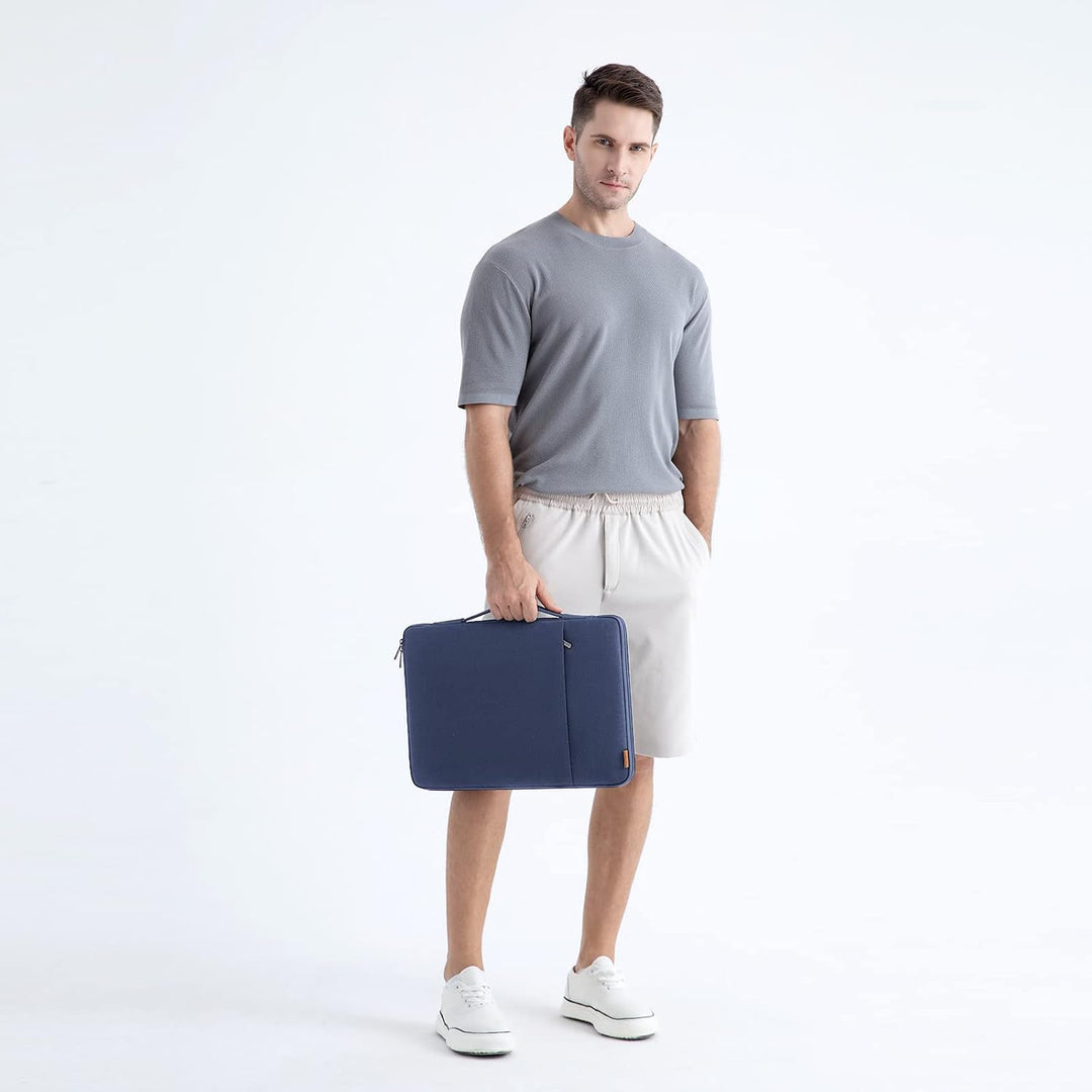 DOMISO Tragbare Tasche, wasserdichte Laptoptasche, LP07 16 Zoll Navy blau, 16 Zoll Navy blau