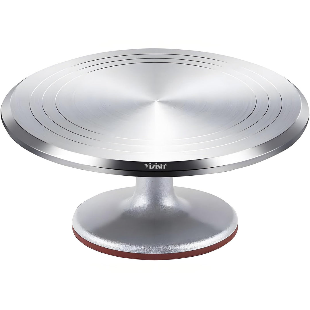 Tortenplatte Drehbar Aluminiumlegierung, Yizish 12-Zoll-Tortenständer Kuchen Drehteller zum Backen,