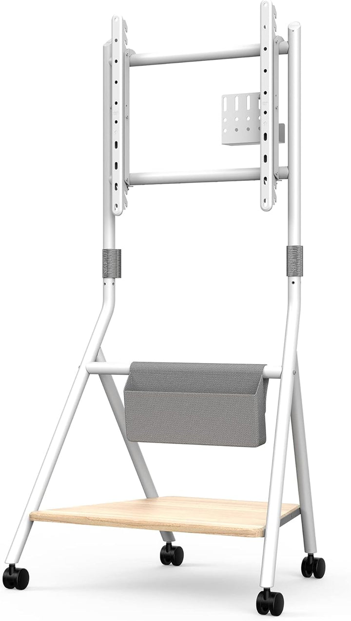 FITUEYES Design Mobiler TV Ständer Rollbar, TV Stand für 46 50 55 60 65 Zoll TV bis 40kg, Höhenverst