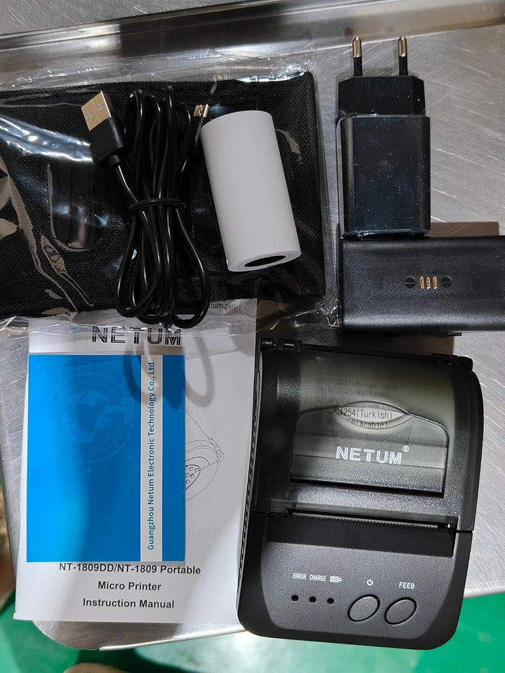 NETUM Kabelloser Bluetooth-Belegungs-Thermodrucker (DE), tragbarer persönlicher Rechnungsdrucker, 58