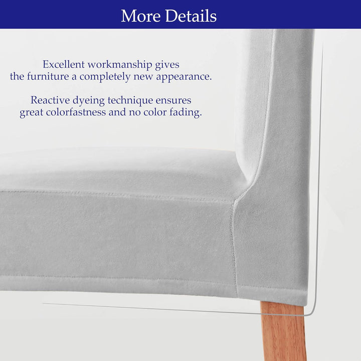 Morwealth 4er 6er Set Stuhlhussen, Stuhlbezug für Esszimmer Waschbar Samt Stretch Stuhl hussen Unive