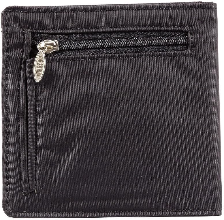 Big Skinny Men's World Slim Wallet mit Reissverschlussfach, für bis zu 35 Karten Schwarz, Schwarz