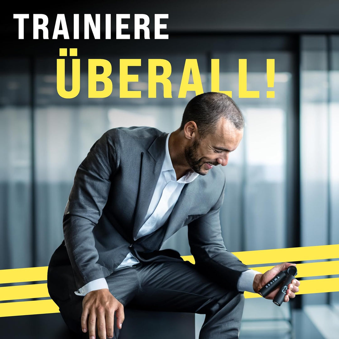 TWIVEE - Fingerhantel für maximale Griffkraft - Unterarmtrainer mit Griffpolster und Tasche - Grippe