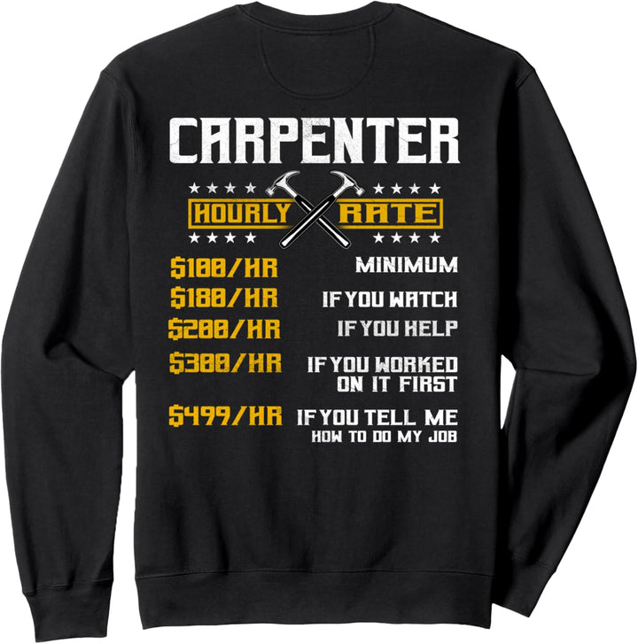 Zimmermann Geschenke Design auf der Rückseite der Kleidung Sweatshirt