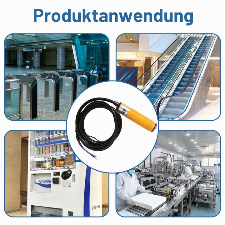 E3F-5DN1-5L kapazitiver sensor, 2 Stück 5m Infrarot Photoelektrischer Sensorschalter Fotoelektrische