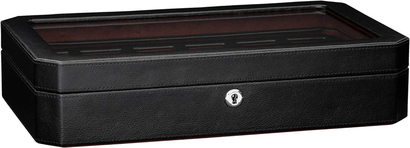 ROTHWELL 12 Slot Leder Uhrenbox - Luxus Uhrengehäuse Display Organizer, Herren Aufbewahrungsboxen Ha