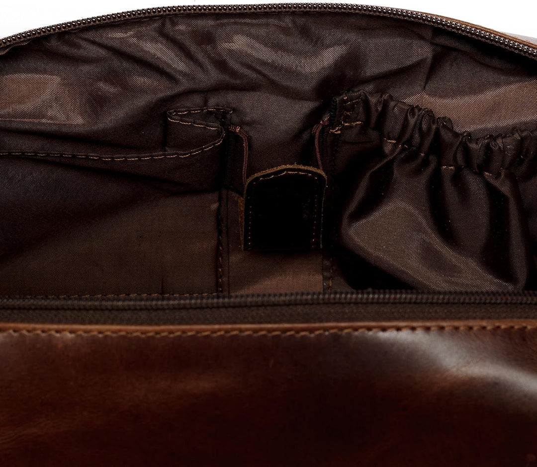 SID & VAIN Kulturtasche Herren Bristol aus Premium Leder I Waschtasche XL gross für Herren und Damen