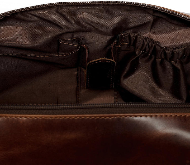 SID & VAIN Kulturtasche Herren Bristol aus Premium Leder I Waschtasche XL gross für Herren und Damen