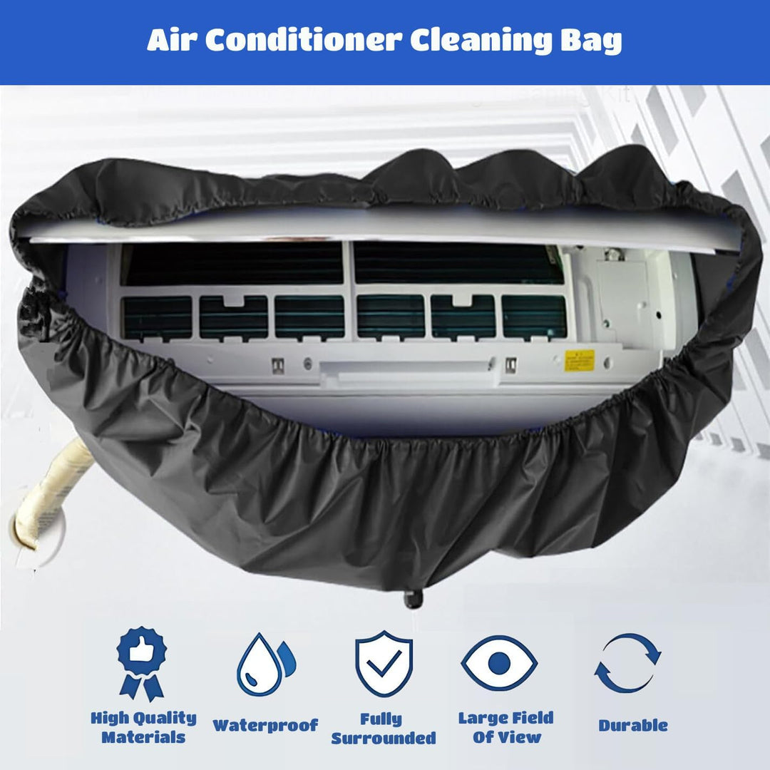 Schwarzer Reinigungsbeutel für Klimaanlagen Wandmontierter wasserdichter Staubwaschreiniger Reinigun