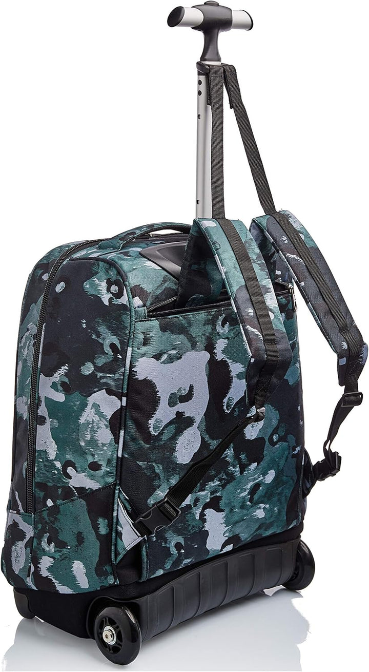 Invicta Trolley, 2 in 1, Schulranzen mit Rollen, Rucksack mit Trolleyfunktion für Schule, Reisen, Mä