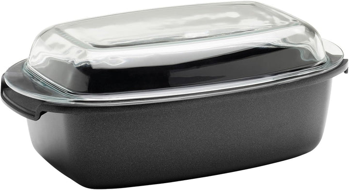 Berndes Rostiere Bräter mit Deckel, Induktion, Unibräter aus Aluguss, allherdtauglich, backofengeeig