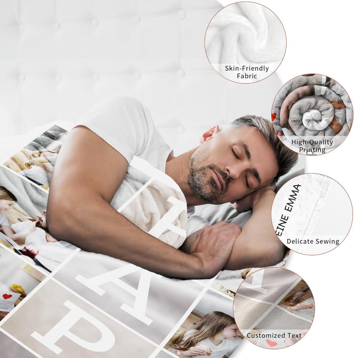 Easycosy personalisierte Decken für Paare Geschenke Benutzerdefinierte Bild, Foto Decke für Freundin