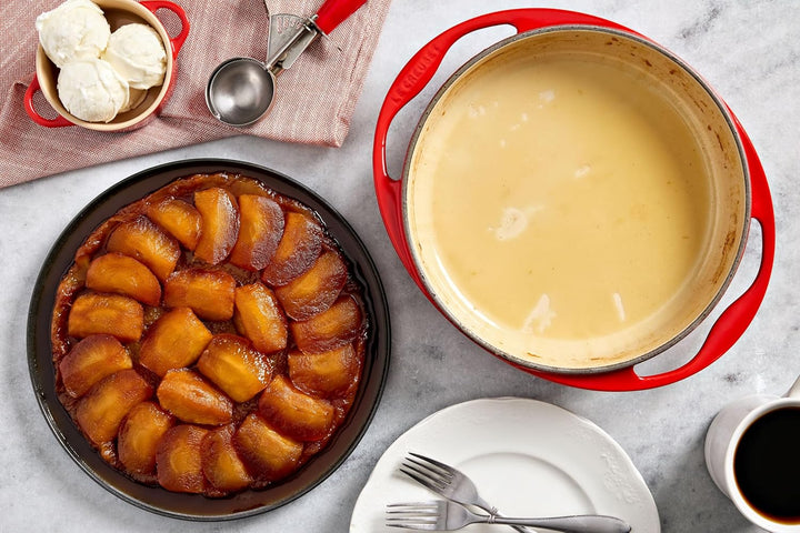 Le Creuset Gusseisen Tatin-Backform, Rund, Ø 25 cm, Für alle Herdarten inkl. Induktion geeignet, 2,1
