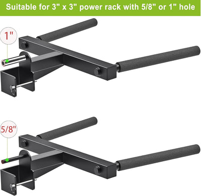 Kipika Y-förmige Dip-Stange für Verschiedene Power Cage-Grössen mit 2,5 cm Loch – Dip Bar Aufsätze f