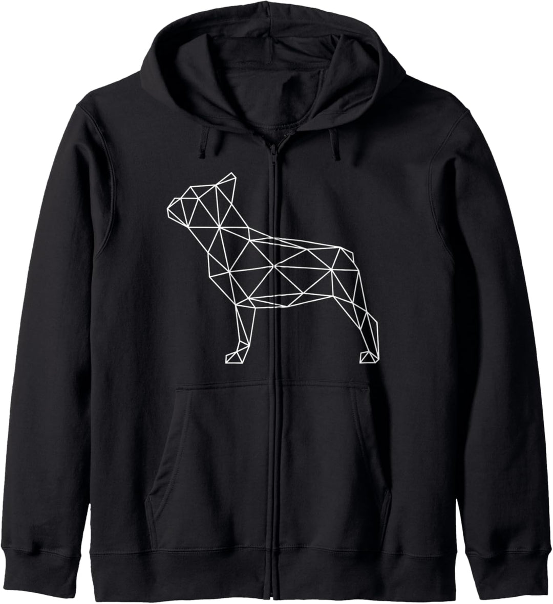 Geometrische französische Bulldogge Figur Frenchie Geschenk Kapuzenjacke