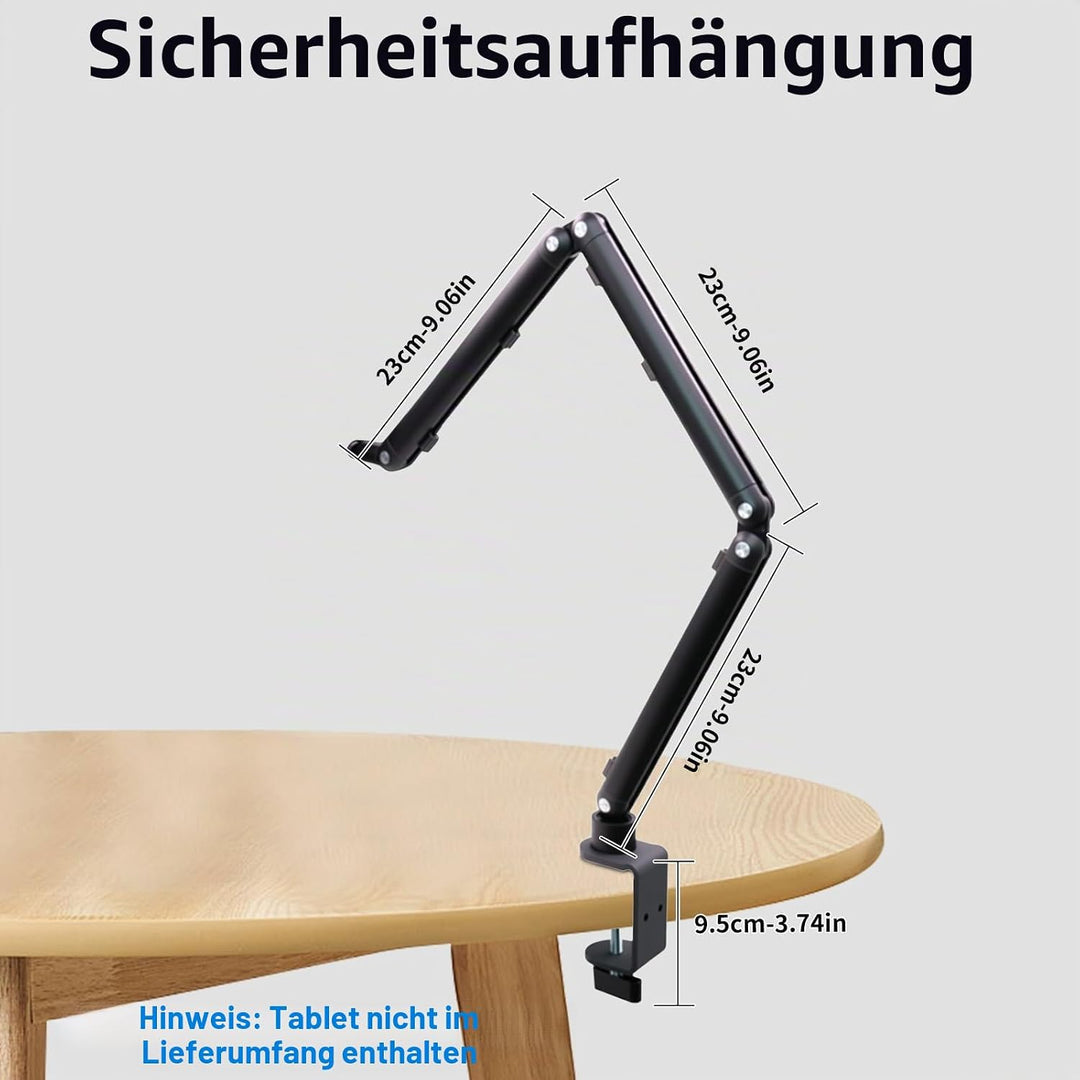 Yazoni 3LB Mikrofonarm – 360° schwenkbarer Low-Profile-Mikrofonarmständer mit Tischklemme, Schrauben