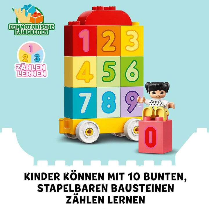 LEGO DUPLO Zahlenzug - Zählen Lernen, Zug Spielzeug & DUPLO Tierzug, Zug-Spielzeug mit Rädern, kreat