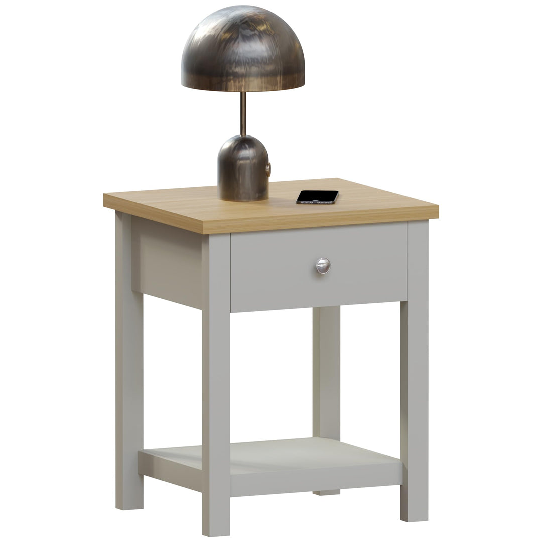 Vida Designs Schubladenboxen, MDF, Spanplatte und Melaminfurnier, Grau, Standard, Grau