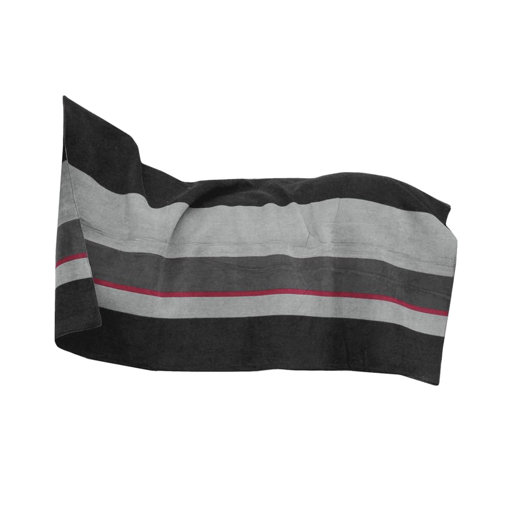 Kentucky Horsewear Fleecedecke Square Stripes Heavy - Schwarz/Grau Black/Grey, Black/Grey