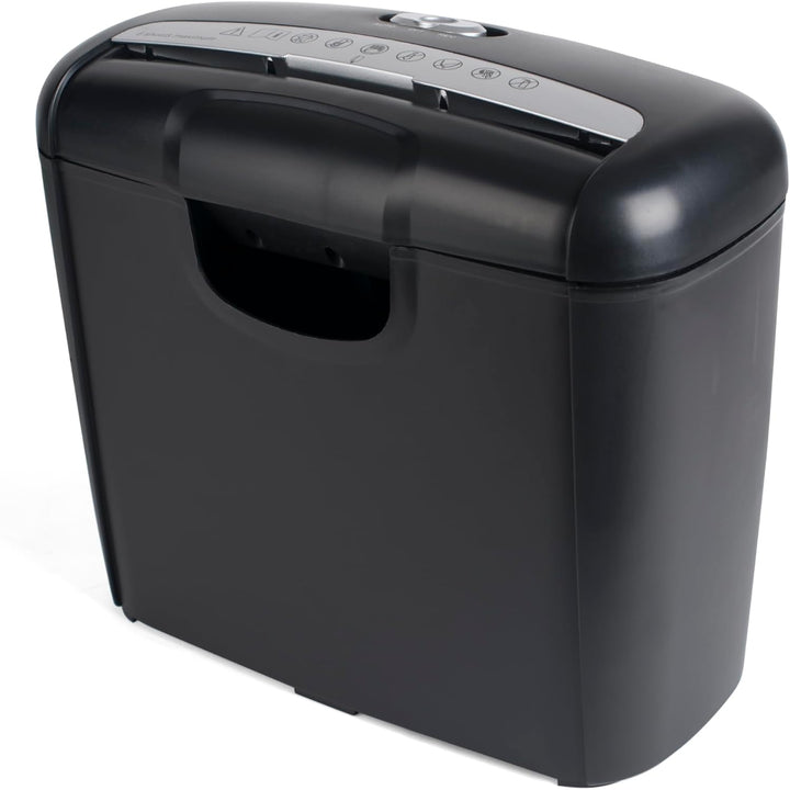 Pavo - Premium Aktenvernichter bis zu 6 Blatt, Streifenschnitt, Kreditkart-Schredder inklusive Papie