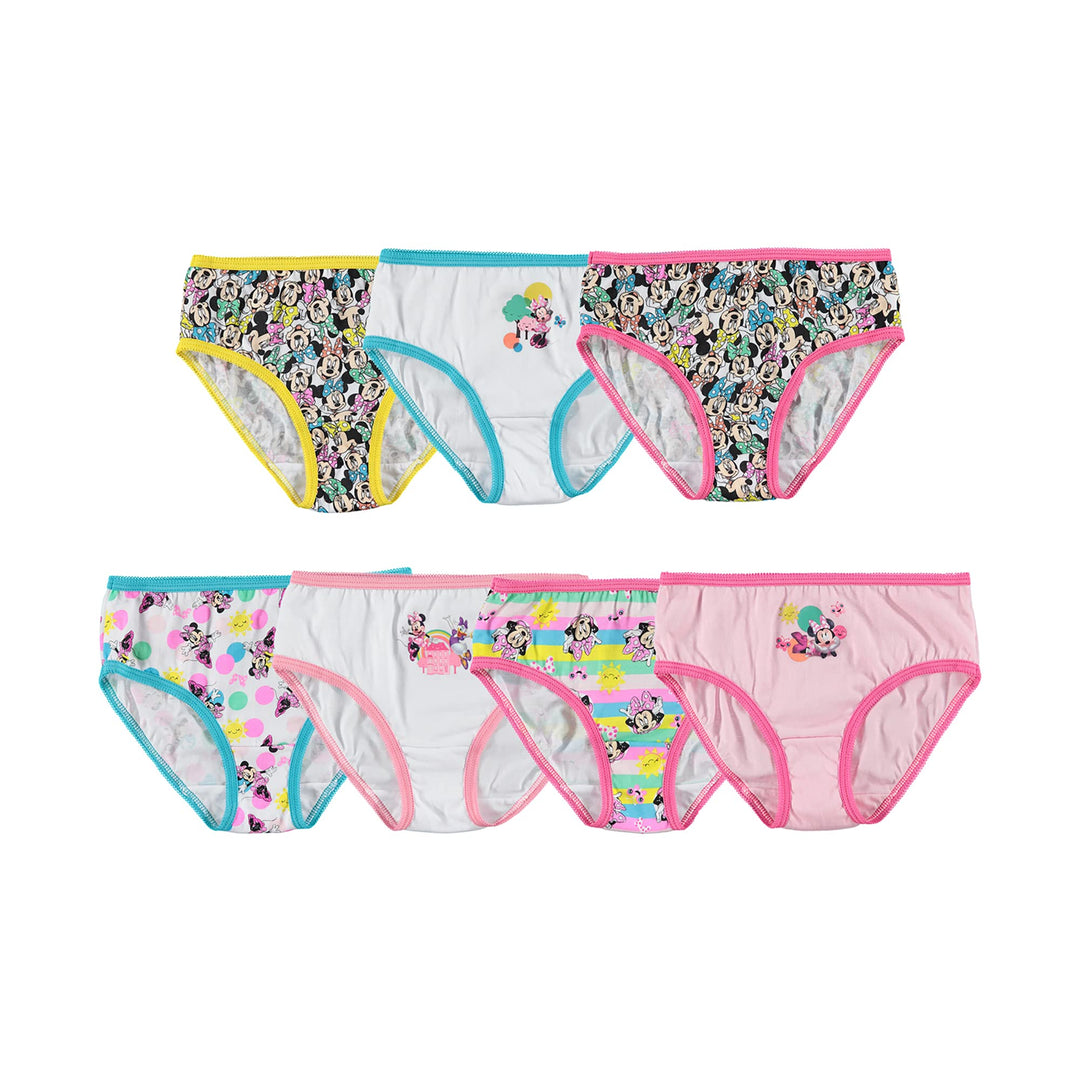 Disney Mädchen Slip (10er Pack), 18 Monate 7er-pack, 100 % Gekämmte Baumwolle mit Klassischem D