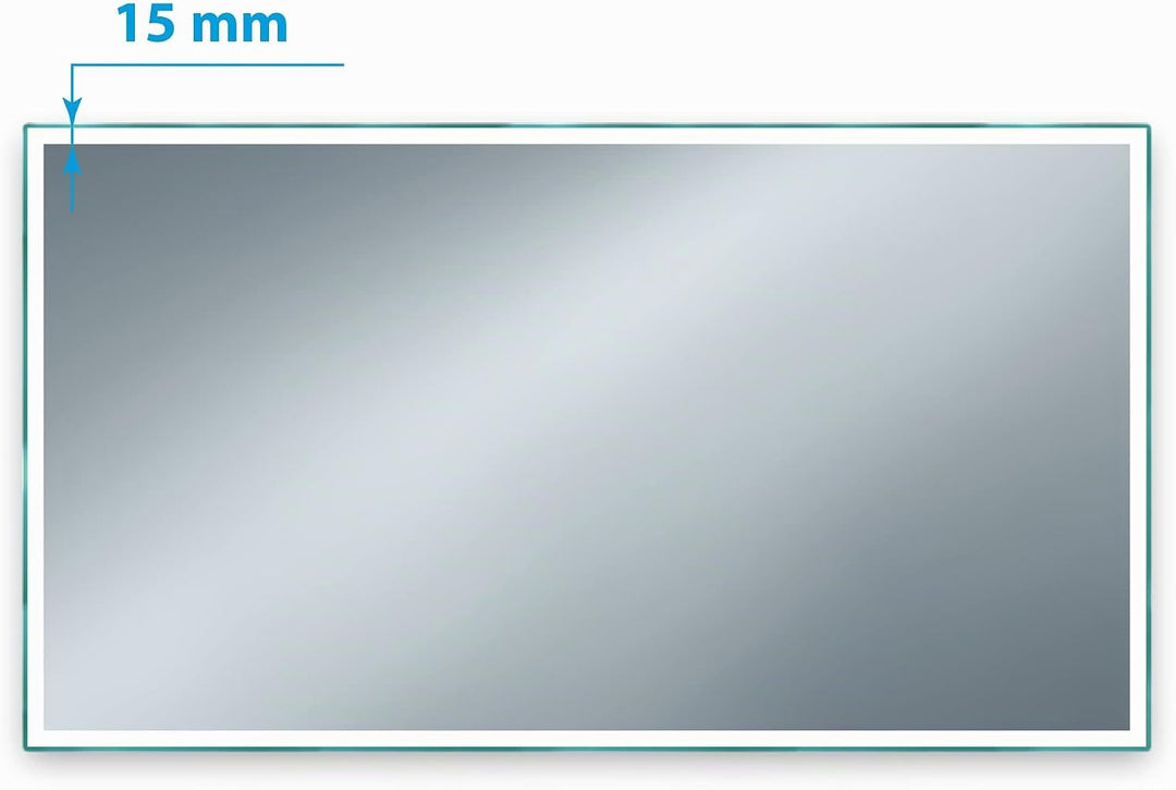 SARAR Wandspiegel mit schmaler rundum LED-Beleuchtung 160x80 cm Made in Germany Designo MA4111 Badsp