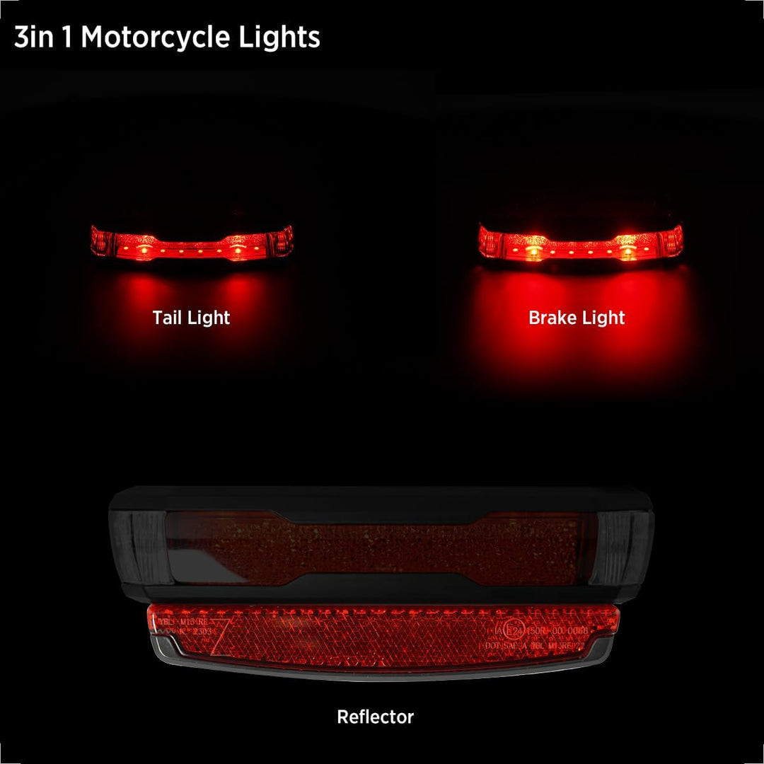 evermotor 6-58V LED Rücklicht Motorrad, StVZO Zugelassen Fahrrad Bremslicht mit Reflektor für Hinten