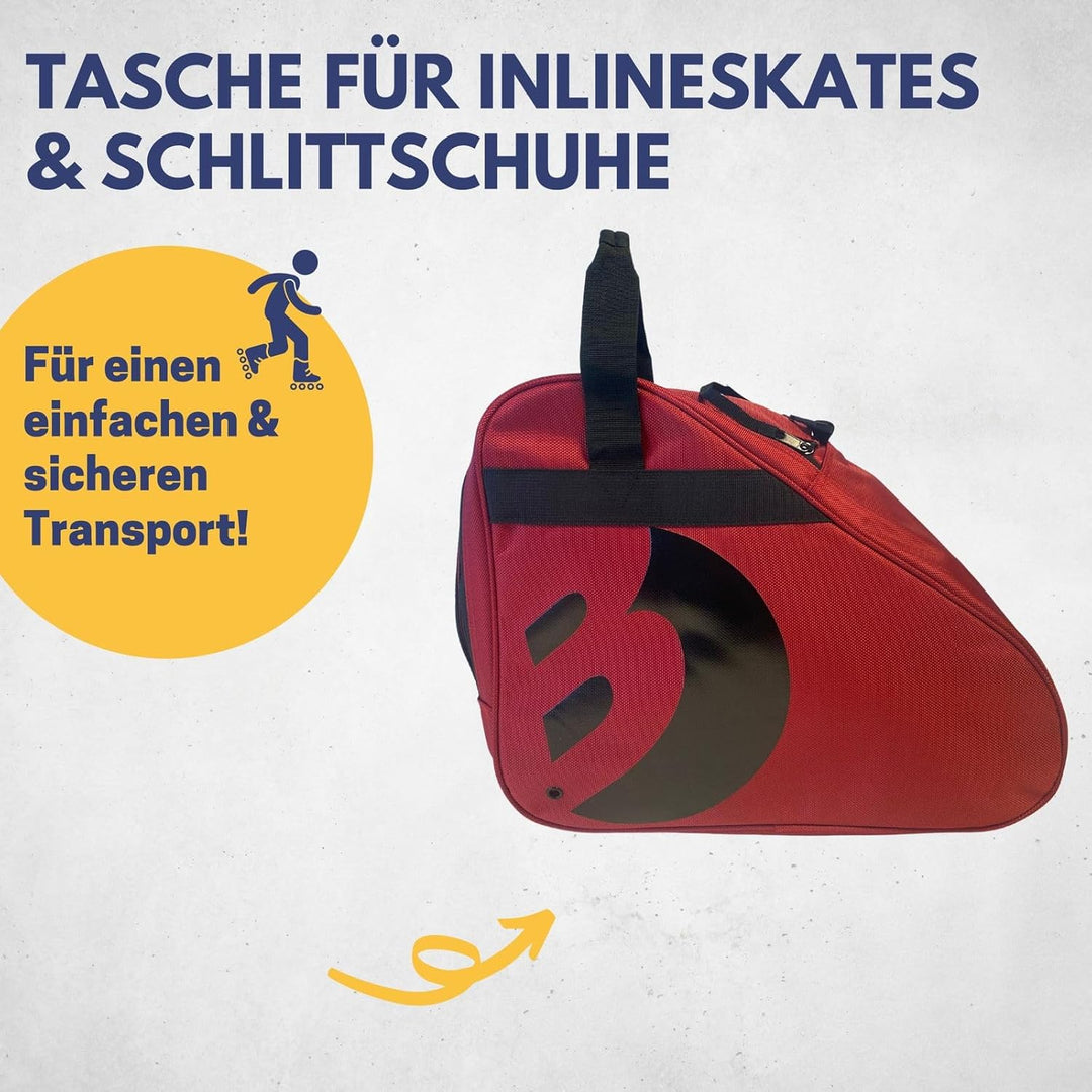 BEST SPORTING Tasche für Inlineskates und Schlittschuhe I Schlittschuhtasche mit verstellbarem Trage
