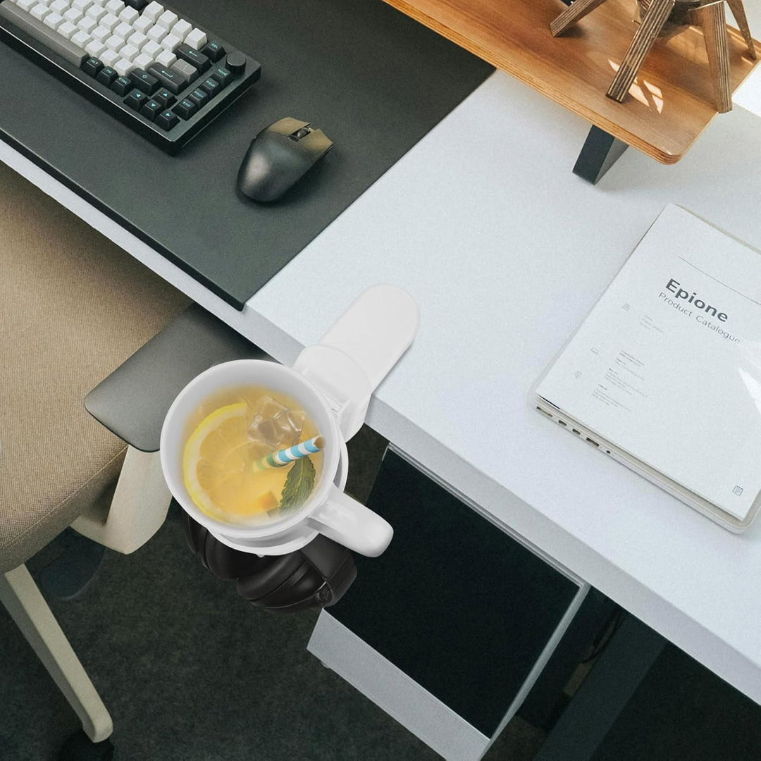 GEEKRIA 2-in-1-Kopfhörer-Aufhänger & Schreibtisch-Becherhalter, unter Schreibtischklemme, drehbares