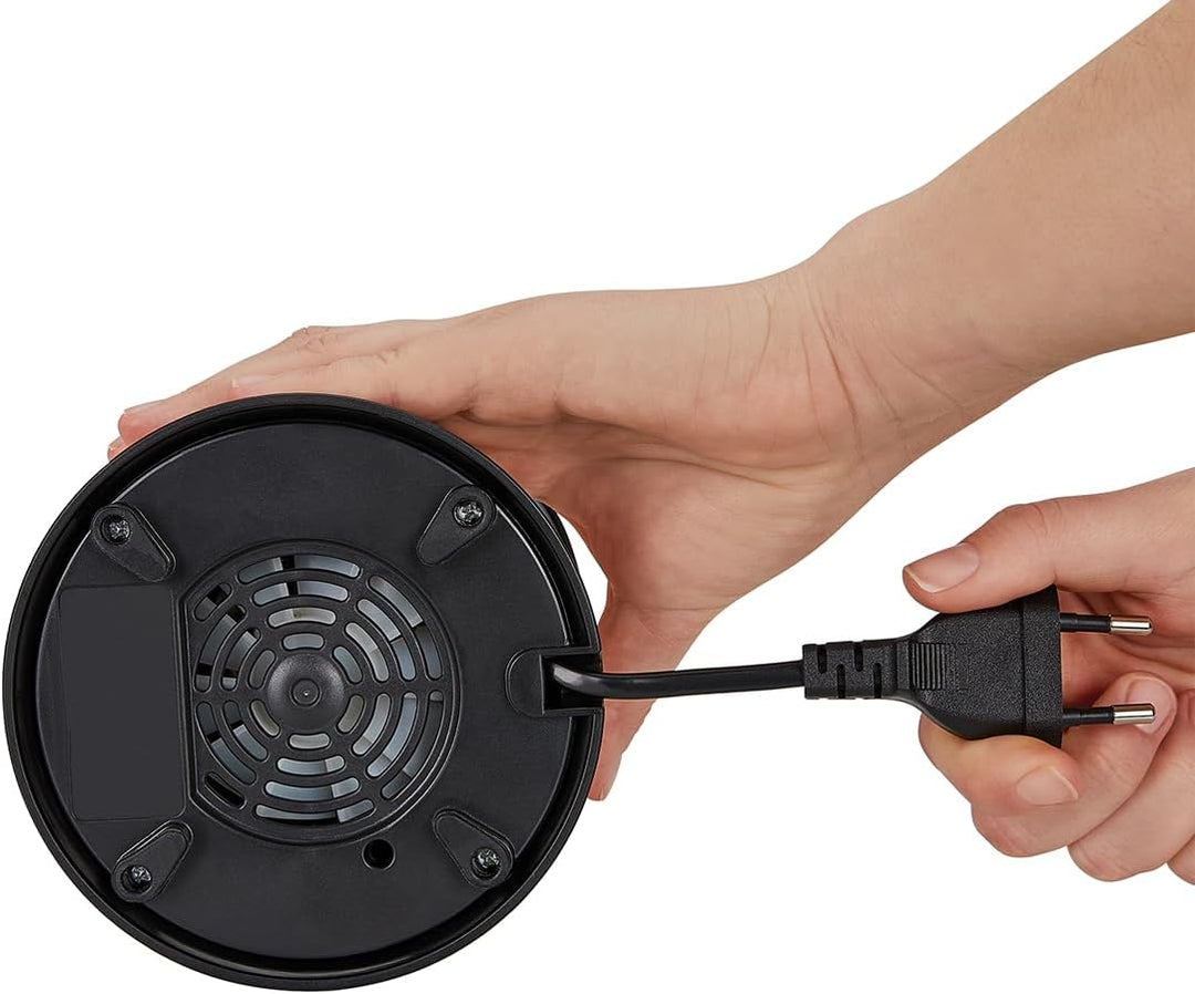 Cloer 7419 Elektrische Kaffee- und Gewürzmühle mit Edelstahl-Schlagmesser, 350W, 2 abnehmbare Edelst