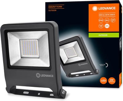 Ledvance LED-Scheinwerfer Endura Schwarz 50W 4500lm 100D - 840 Kaltweiss | IP65 - Symmetrisch