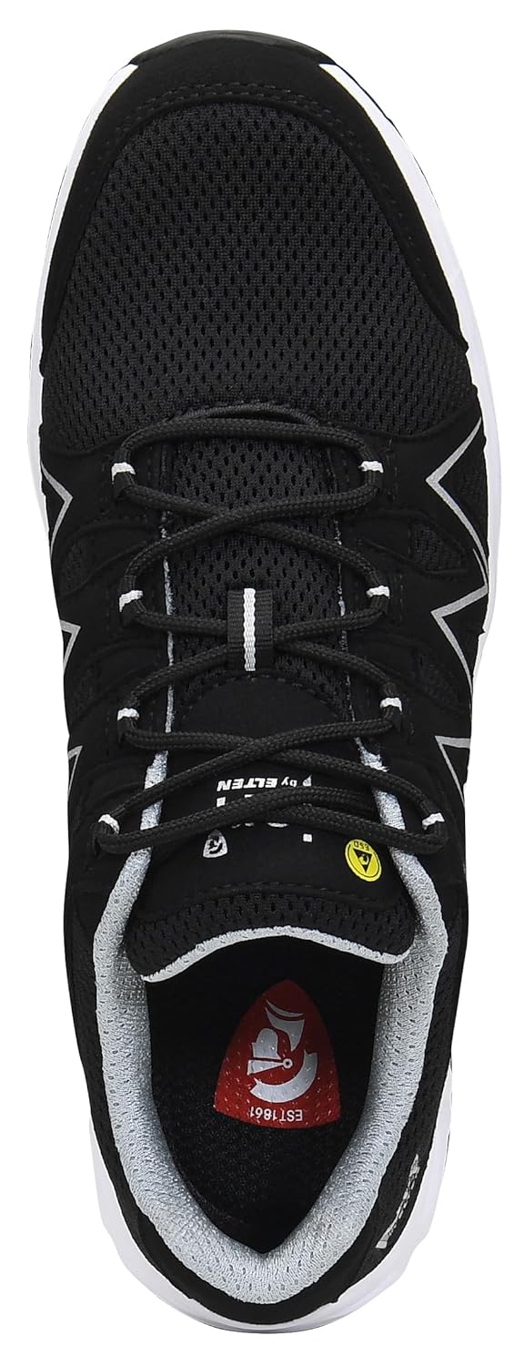 JORI Sicherheitsschuhe jo_Speedy Black-Silver Low ESD S1P, Herren, Textil, Kunststoffkappe (Leichter