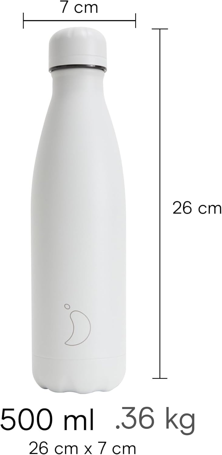 Chilly's Original Trinkflasche - Isolierflasche aus Edelstahl, Wiederverwendbare Thermoflasche für h