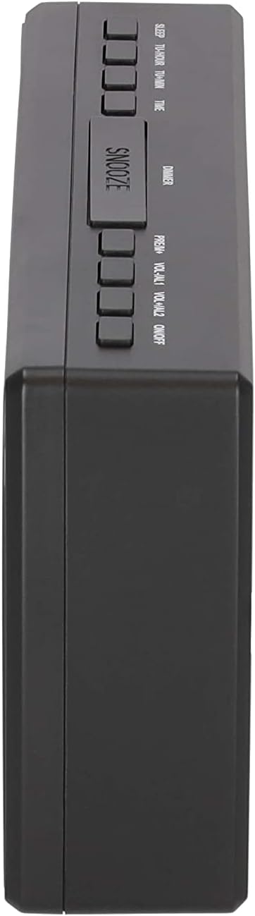 AIC Radiowecker mit gut ablesbarem XXL Display dimmbar 2 Weckzeiten 48 schwarz Schlanke Bauform, Sch