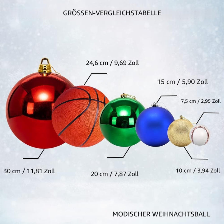 Benjia Weihnachtskugeln Gross Aussen, Dekokugel Wetterfeste Riesen Grosse Gross XXL Outdoor Draussen