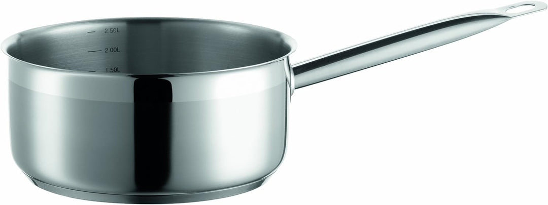 Mäser, Serie Professional, Stielkasserolle 20 cm, Topf aus hochwertigem Edelstahl 18/10, Induktion,