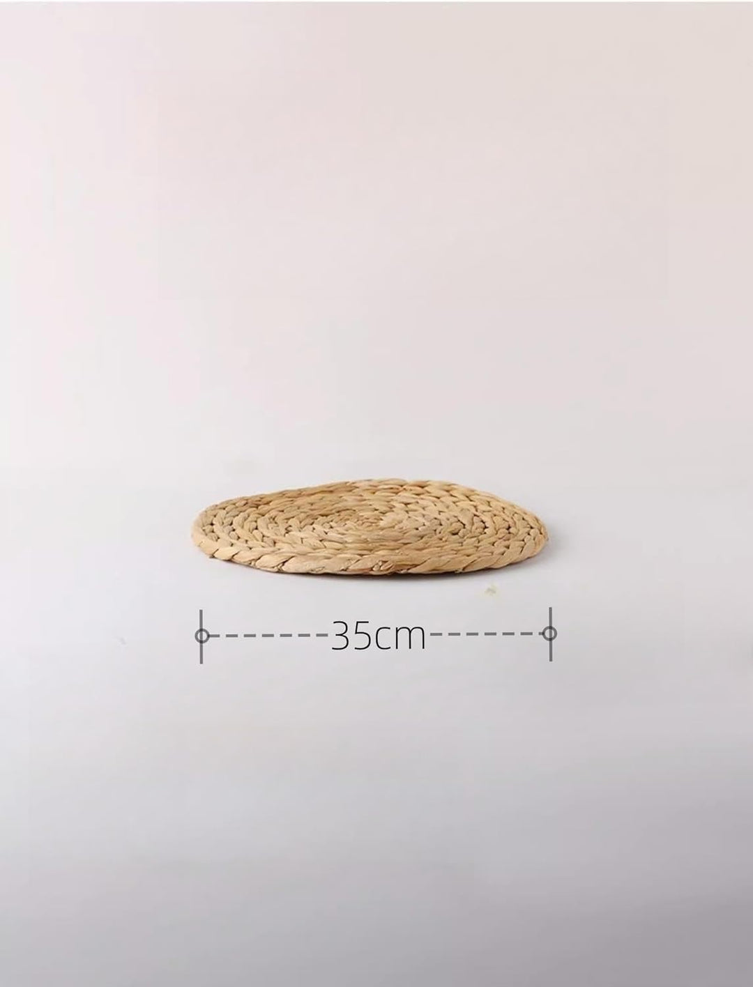 Dudoplatz 35cm Runde, handgefertigte Platzsets aus Wasserhyazinthe-Seegras: Hochwertig geflochtene,