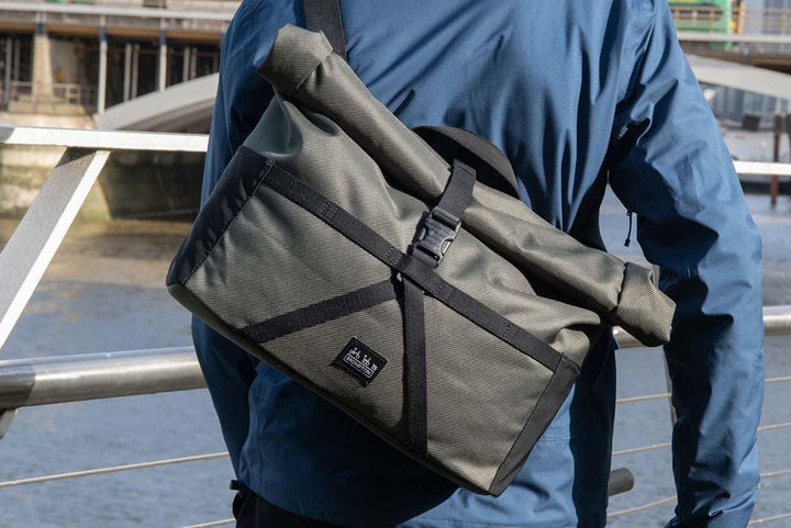 Brompton Borough Roll-Top-Tasche, Olivgrün